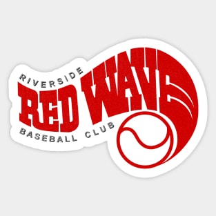 Defunct Riverside Red Wave Baseball 1990 Sticker